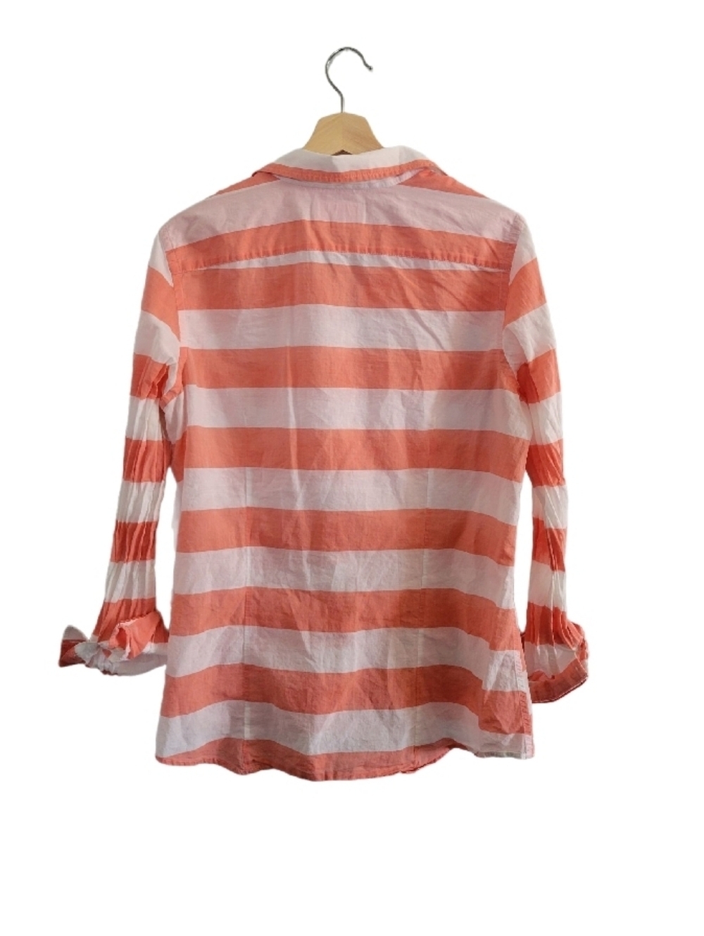 BANANA REPUBLIC Soft Wash Striped Button Up Shirt 100% Cotton Size XL Summer - Picture 2 of 10